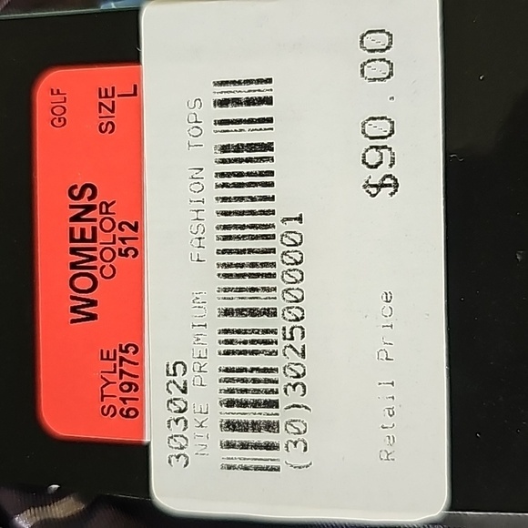 Women's Nike golf shirt NWT. Standard fit large. Purple‎ lavender print. - Picture 7 of 11